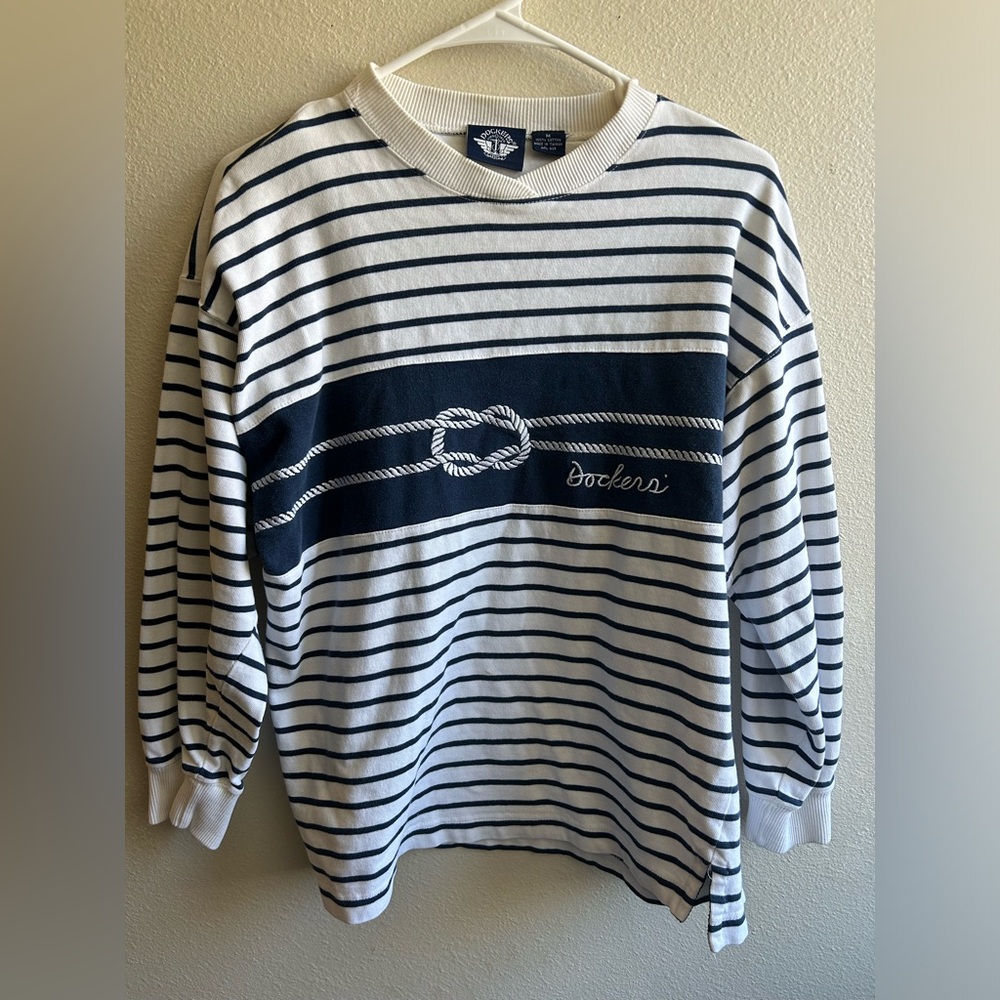 DOCKERS stripped crew neck 100% cotton